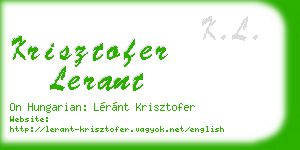 krisztofer lerant business card
