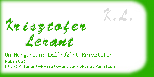 krisztofer lerant business card